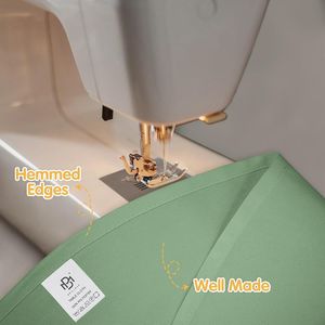 Tovaglie Verde Salvia da 70 Pollici in Lino e Poliestere Lavabili per Tavoli da 30 e 54 Pollici - Product Image 3