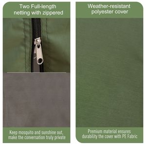 Gazebo Pop-up Verde 3,6x3,6m per Feste, Esagonale a 6 Lati con Pareti in Rete e Interno Ombreggiato - Product Image 6