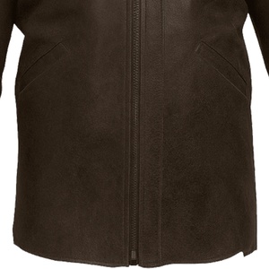 Manteaux et vestes d'hiver pour hommes en cuir véritable, coupe-vent, doublure Sherpa, sportifs, avec logo personnalisé sur le devant, votre propre design, pour l'extérieur - Product Image 5