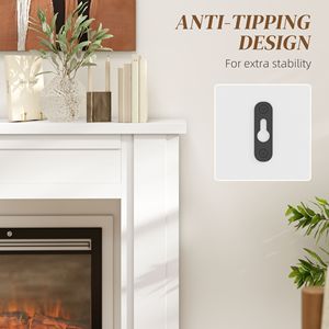 Cornice Moderna per Caminetto Elettrico Autoportante 44.7L X 40A Bianca, Accessorio per Caminetti Elettrici - Product Image 5