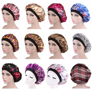1 Gorro de Noche Suave para Dormir para Mujer, con Banda Elástica Ancha, de Moda, para Cubrir la Caída del Cabello, Turbante de Satén, Gorro de Belleza para Quimioterapia y Cuidado - Product Image 4