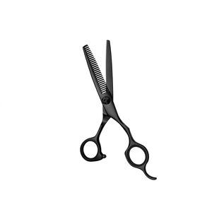 Tijeras de Entresacar TEEJAY Azules de Acero Inoxidable para Cortar Cabello, para Diestros, Mango Mediano, Punta Redonda, Herramientas de Salón, 28 Dientes - Product Image 4
