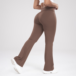 <b>White</b> Bird Express <b>Women</b> Mid Waist Flare <b>Leggings</b> Full Length Stretch Butt Lifting Polyester Lace Fabric Yoga Gym Workout - Product Image 3