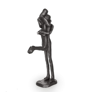 Escultura de Pareja de Hierro Hecha a Mano, Estatua de Amantes Románticos, Figura de Amor Apasionado, Decoración de Arte Metálico Abstracto para el Hogar y la Oficina - Product Image 5