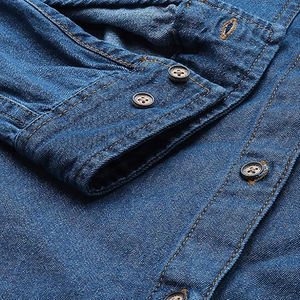 Chemisier en jean oversize tendance pour femme, motif floral vintage et à carreaux, nouvelle collection, unique et très prisée - Product Image 5