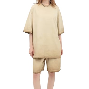 Mens 2 Piece <b>Set</b> Manufacturer Cotton Cargo Shorts T Shirt Summer OEM ODM Custom Logo Bulk women's - Product Image 1