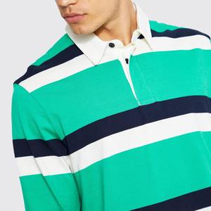 Maillots de rugby pour hommes style vintage OEM personnalisés, respirants, à rayures, manches longues, de haute qualité, pour équipe. - Product Image 5