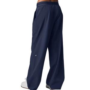 Pantalones de Mujer de Cintura Media y Corte Recto, Cintura Elástica, Transpirables, Antiarrugas, Tela de Rizo, Casuales - Product Image 5