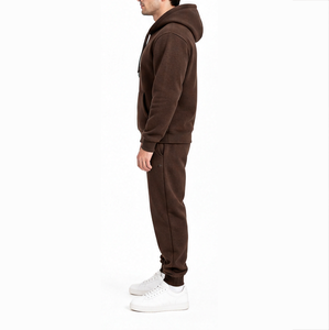 Wholesale Custom Logo Men's Two Piece Tracksuit Set Hooded <b>Zip</b> <b>Up</b> <b>Jacket</b> Jogger Pants Casual Sportswear Tracksuit for Men - Product Image 3