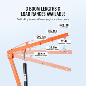 Grúa Hidráulica para Camión de 8 Toneladas, Capacidad de 1000 Libras, Montaje con Enganche Giratorio de 360°, Tres Capacidades de Brazo de 500 Libras - Product Image 6