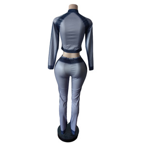 Conjuntos Deportivos para Mujer 2026, Ropa Deportiva, 2 Piezas, Chaqueta con Cierre y Pantalones Acampanados para Yoga - Product Image 5