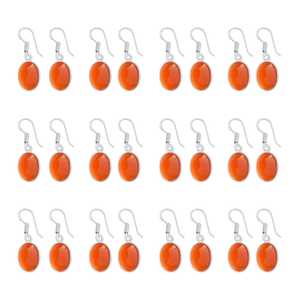 Pendientes de Plata de Ley 925 con Dijes de Cornalina Engastados, Certificados por Terceros, Joyería de Moda para Fiestas - Product Image 4