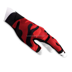 Guante de Billar de Medio Dedo con Camuflaje Rojo, Impresión por Sublimación, Accesorio Deportivo Unisex para Todas las Temporadas - Product Image 2