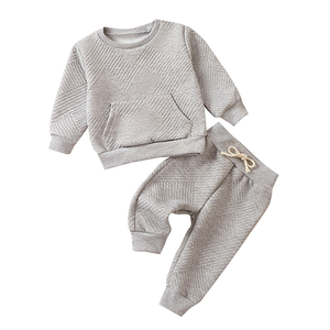 Ensemble de survêtement d'hiver pour enfants, fabricant OEM, vente en gros, coton de haute qualité, sweat à capuche et pantalon de jogging, doux, chaud, vêtements décontractés - Product Image 6