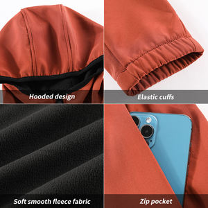 Veste d'extérieur imperméable en nylon pour homme, veste de sport athlétique, veste de course à pied avec fermeture éclair et capuche, coupe-vent - Product Image 6