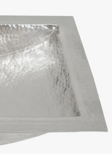 Produit de haute qualité, lavabo de salle de bain rectangulaire moderne en nickel martelé, lavabo en métal à poser sur le comptoir - Product Image 5