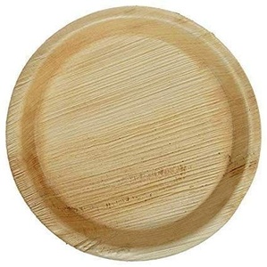 Platos Resistentes de Hoja de Palma para Aperitivos Fritos y Comida Rápida Crujiente, Platos Redondos de 6 Pulgadas para Chocolates y Mini Postres - Product Image 1