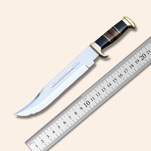 Couteau de survie, utilitaire, de camping et de chasse de haute qualité en acier inoxydable avec manche en micarta fixe, OEM, par A&M Enterprises - Product Image 4