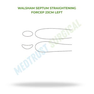 Pinza de Walsham para Enderezar el Septum, 23 cm, Izquierda, Instrumento Quirúrgico ORL para Corrección del Septum Nasal - Product Image 2