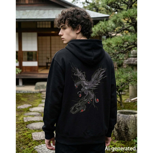 Sweat à capuche pour homme personnalisé avec broderie de marque, style streetwear, logo personnalisé en relief, en coton French Terry - Product Image 6