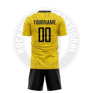 ชุดฟุตบอลคุณภาพสูง ระบายอากาศได้ดี ซับเหงื่อ ชุดเสื้อและกางเกงขาสั้น สำหรับสโมสรและทีมกีฬา - Product Image 5