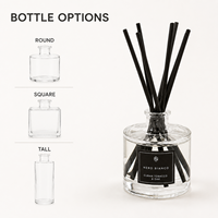Diffuseur à bâtonnets personnalisé 100 ml, bâtonnets en fibre noire, marque privée, parfum citron, écologique, longue durée, non toxique pour la maison et le bureau