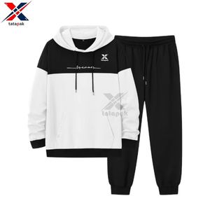 ชุดวอร์มแบบมีฮู้ดทรงปกติ ระบายอากาศได้ดี ผลิตจากผ้าฝ้าย 100% ดีไซน์ 2 in 1 รับสกรีนโลโก้ ชุดออกกำลังกาย ราคาขายส่ง - Product Image 4