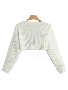 Women Crop <b>Cardigans</b> <b>Sweater</b> Fashionable Design For Ladies With High Quality Wholesale Price From Bangladesh - Product Image 4