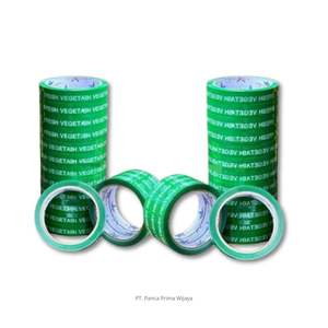 Cinta Adhesiva de Alta Calidad de Una Sola Cara, Fuerte y Duradera, Higiénica, para Empacar Vegetales, Color Verde, para Frutas - Product Image 3