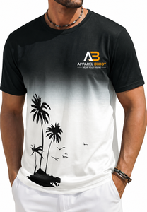 Camiseta de Manga Corta Casual para Hombre, Marca AMY, 100% Algodón, Corte Regular, Lisa, con Logotipo Personalizado al por Mayor - Product Image 3