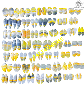Venta al por mayor de gemas sueltas de jaspe Bumblebee certificadas FAIJAN GEMS, especímenes minerales de piedra natural en bruto de Rajasthan, todas las formas mixtas. - Product Image 3