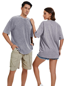 เสื้อยืดโอเวอร์ไซส์ ทรงครูว์เนค ผ้าฟอกสี 280 กรัม ทรงดรอปไหล่ เสื้อเบสิคผู้ชาย วินเทจ แขนสั้น สีพื้น เสื้อยูนิเซ็กส์ - Product Image 5