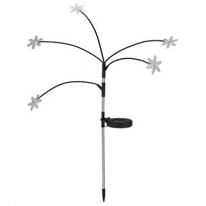 8 Pack Solar Snowflake Garden Stake Lights Warm Outdoor Christmas Decor Swaying Pathway Landscape Lighting - Product Image 2