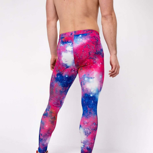 เลกกิ้งออกกำลังกายคุณภาพสูง แห้งเร็ว พิมพ์ลายแบบ Sublimation ขายส่ง ชุดกีฬาสำหรับผู้ชาย พร้อมโลโก้สั่งทำที่เอว - Product Image 3