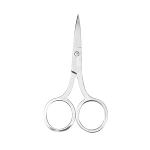 Ciseaux à sourcils de haute qualité en acier inoxydable, logo personnalisé et couleur unie, nouveau design 2026, pour les soins de beauté - Product Image 1