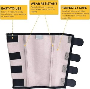 รองเท้ากันแมลงวันสำหรับม้า ยี่ห้อ BRAND ZONE แบบปรับได้ ระบายอากาศได้ดี ป้องกันขาสำหรับม้า ผู้ค้าส่ง อุปกรณ์สำหรับม้า - Product Image 3