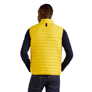 Best Choice High Quality Yellow Stand Collar Puffer Vest Zipper Closure Solid Color Windproof Casual Outerwear 100% Polyester - Product Image 5