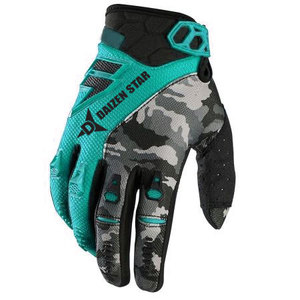 Guantes de Carreras Daizen Star de Dedo Completo con Patrón de Camuflaje Azul, Nailon Antideslizante, Revestimiento de PU, Cierre de Hebilla, para Motocross al Aire Libre - Product Image 6