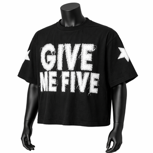 T-shirt surdimensionné en molleton de coton épais pour homme, motif graphique personnalisé Y2K, patchs usés, confortable, streetwear, OEM - Product Image 4