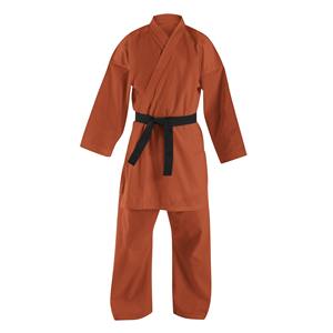 Uniforme de Karate Unisex para Adultos, Color Naranja, 100% Algodón, Resistente, para Artes Marciales, Corte Regular, de una Pieza, en Stock - Product Image 1