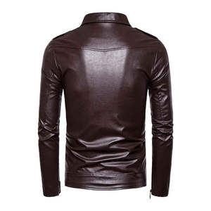 Veste en cuir pour homme moderne, style streetwear, imperméable, coupe-vent, confortable, durable, élégante, adaptée à une utilisation quotidienne - Product Image 2