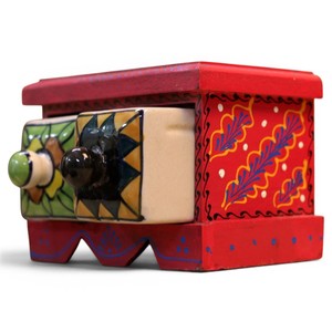 Handcrafted Wooden 2 Drawer <b>Storage</b> <b>Box</b> Decorative <b>Mini</b> Drawer Organizer Hand Painted Wooden Cabinet Jewelry <b>Storage</b> <b>Box</b> Home De - Product Image 2