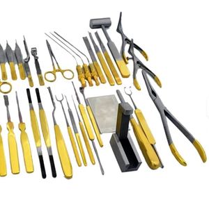 Ensemble d'instruments chirurgicaux pour rhinoplastie de qualité supérieure, 50 pièces, acier inoxydable allemand, kit de chirurgie plastique nasale, manuel, réutilisable, CE - Product Image 2
