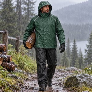 Traje Impermeable Personalizado para Senderismo Forestal, Chaqueta con Capucha y Pantalones Reflectantes, Ropa de Trabajo para Exteriores, Protección contra la Intemperie - Product Image 6