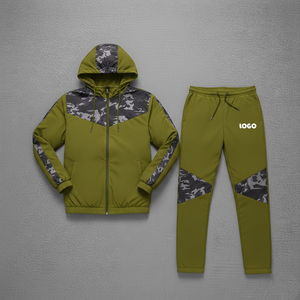 Ensembles coupe-vent personnalisés pour adultes, avec empiècements multicolores, vente en gros, survêtements décontractés pour garçons - Product Image 1