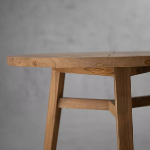 <b>Round</b> <b>Wooden</b> <b>Dining</b> <b>Table</b> Scandinavian Style Modern Design Stable Home Furniture for Apartment Use Natural Finish - Product Image 3