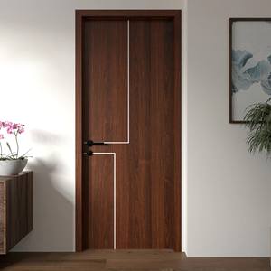 Puerta Caesar WPC-QN, Película de PVC, Anti-grietas, Resistente a los Arañazos, Puertas de Polímero Compuesto de Madera, Aislamiento Acústico, Resistencia a la Humedad, Moderna - Product Image 6