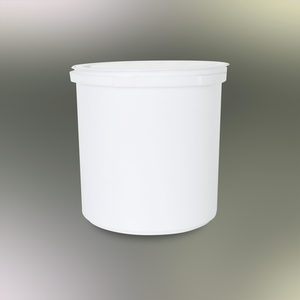 Seau cylindrique blanc en plastique PP avec couvercle hermétique pour le stockage - Product Image 3