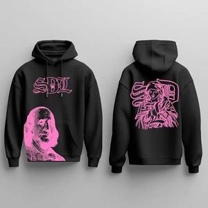 Custom Designs Skysdalimittt Premium Quality 350gsm 100% Cotton Knitted Casual Hoodie Loose Fit Anti-shrink Pocket Design Men's - Product Image 2