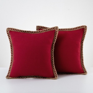 Funda de Almohada Minimalista de Lino de Color Sólido, Cubierta Simple para Asiento de Coche, Tela Transpirable, Accesorio Decorativo para Viajes y Hogar - Product Image 3